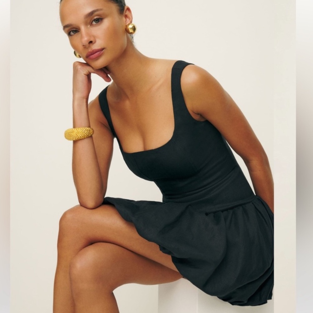 Reformation | Delia linen mini Dress - Picture 3 of 10